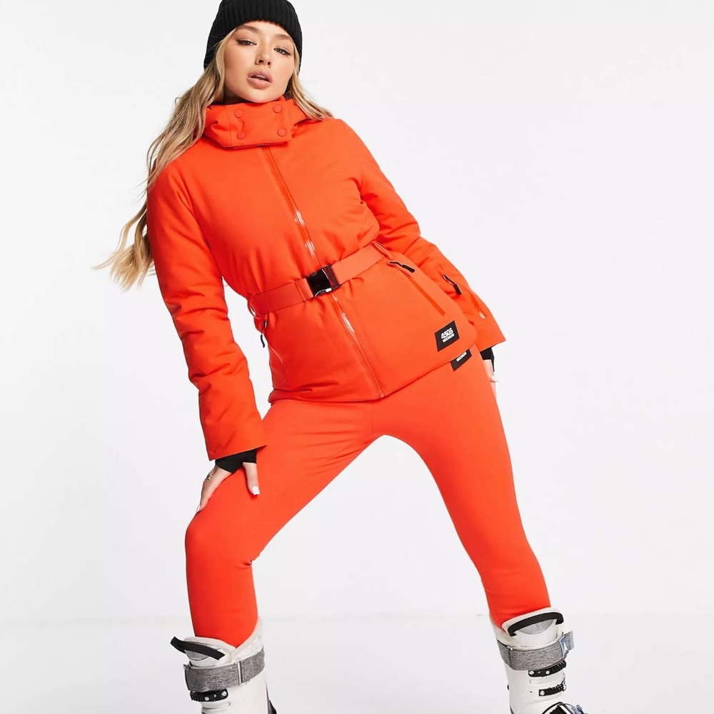 Asos SKI OUTFIT (Top & Bottom) Orange neon color